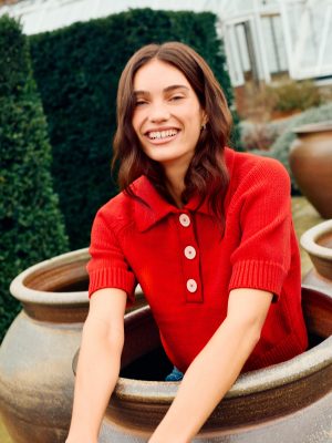 Chunky Cotton Collar Top
