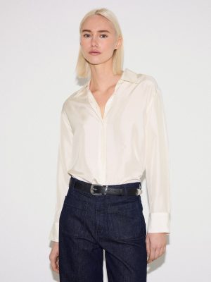Silk Habotai Relaxed Shirt