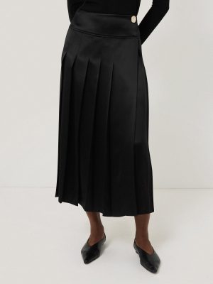 Pleated Midi Skirt