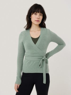 Ribbed Wrap Cardigan