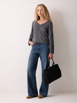 Linen Cotton Twist Hem Jumper