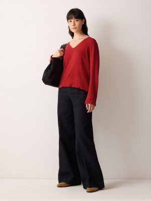 Linen Cotton Twist Hem Jumper