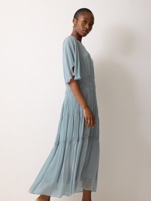 Chiffon Gathered Dress