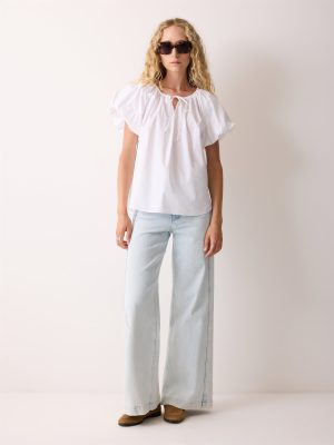 Cotton Puff Sleeve Top