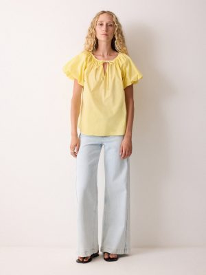 Cotton Puff Sleeve Top