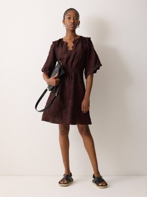 Textured Jacquard Short Dress