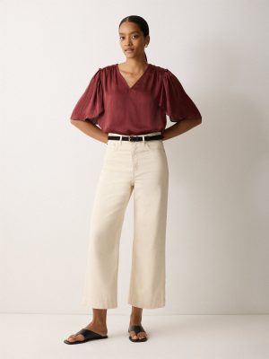 Recycled Satin Pleated Blouse