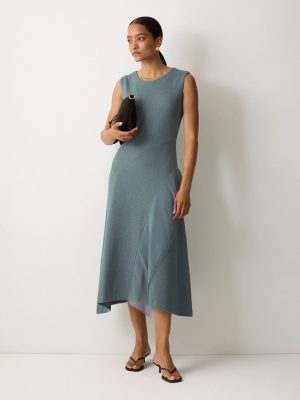 Georgette Ruffle Jersey Dress