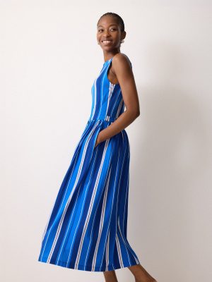 Stripe Tie Detail Jersey Dress