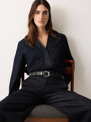 Denim Lyocell Tunic Shirt