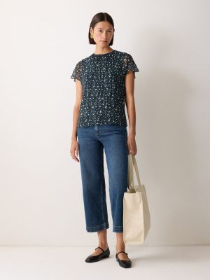 Polka Dot Chiffon Top