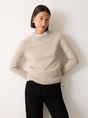 Wool Cashmere Saddle Jumper