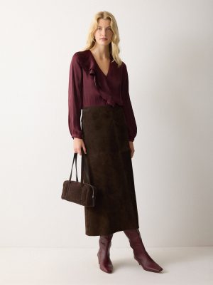 Recycled Satin Frill Blouse