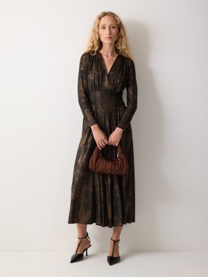 Crackle Gold Dress