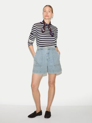 Denim Patch Pocket Short