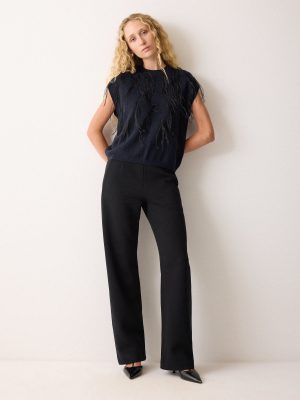 Feather Cap Sleeve Jumper
