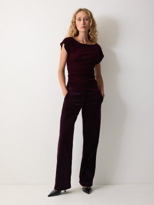 Velvet Gathered Top
