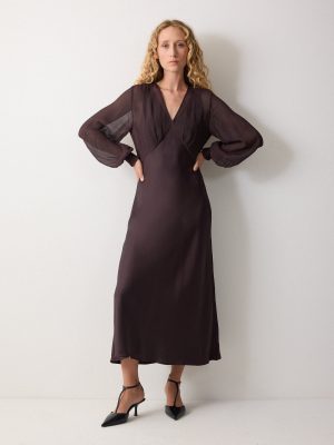 Long Sleeve Bias Dress