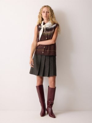 Wool Twill Mini Skirt