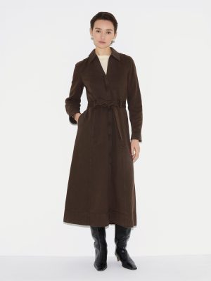 Denim Belted Shirt Dress