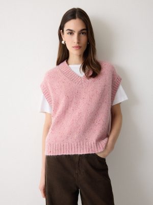 Boxy V Neck Speckled Tank Boxy V Neck Speckled Tank