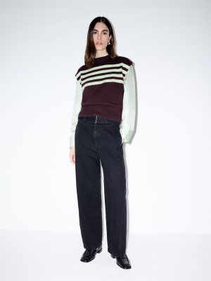 Wool Cashmere Stripe Tank