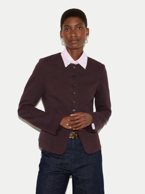 Crepe Jersey Button Jacket