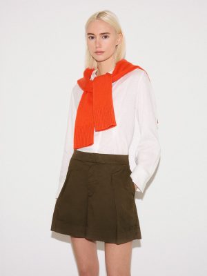 Cotton Pleat Front Chino Short