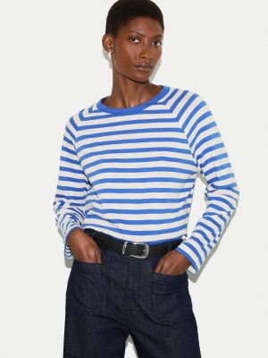 Cotton Slub Stripe Raglan T-shirt
