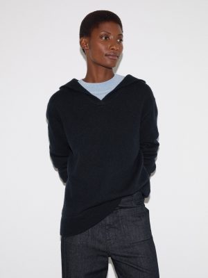 Wool Blend Hooded Jumper