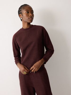 Textured Cotton Slub Sweatshirt