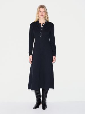 Heavy Jersey Button Dress