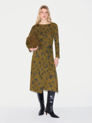 Ink Cloud Crinkle Knot Dress
