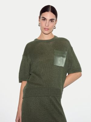 Linen Silk Pocket T-shirt
