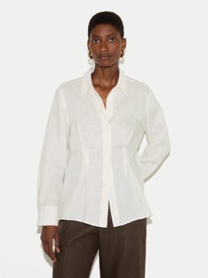 Linen Pleated Waist Shirt