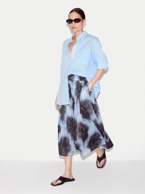 Tiger Orchid Ruched Skirt