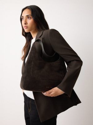 Suede Hobo Shoulder Bag