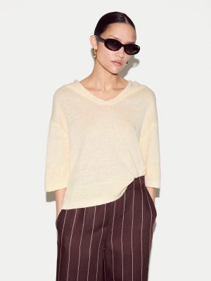 Linen Sailor Collar Jumper