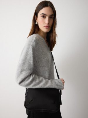 Padded Nylon Cross Body Bag