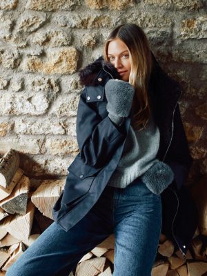 Faux Fur Trim Hooded Parka