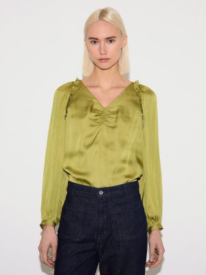 Recycled Satin Frill Top
