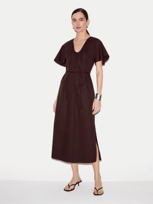 Cotton Lyocell U Neck Dress