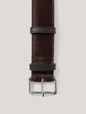 Calf Hair Leather Belt