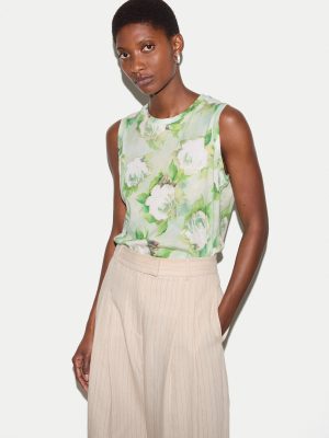Sketch Rose Print Tank