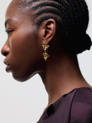 Crumpled Drop Earring