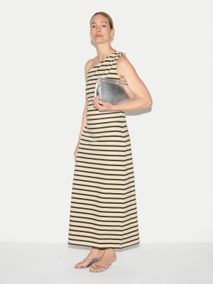 Stripe One Shoulder Dress