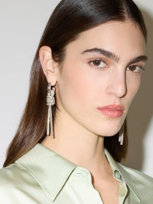 Sparkle Cord Statement Earring