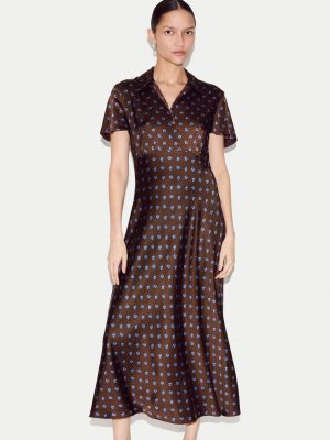 Mini Geo Rose Bias Dress