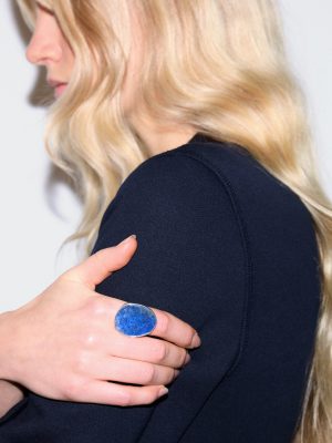 Lapis Disc Ring