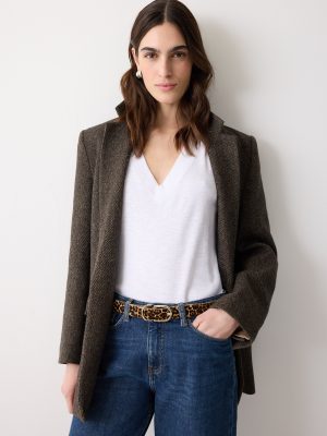 Calf Hair Leopard Print Belt